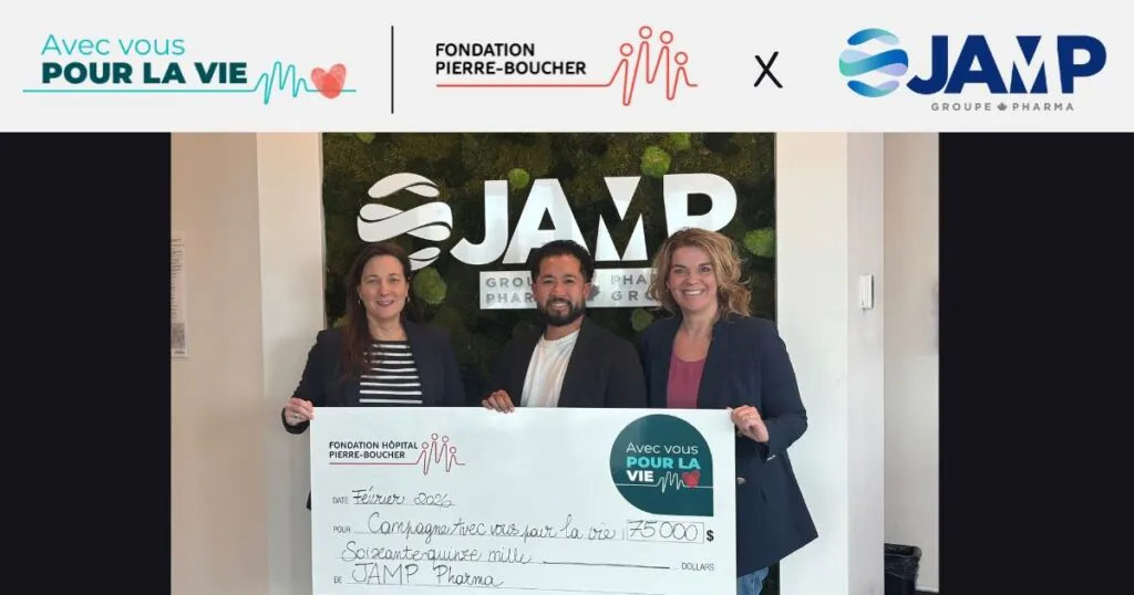Le Groupe JAMP Pharma remet 75 000$ à la Fondation Hôpital Pierre-Boucher