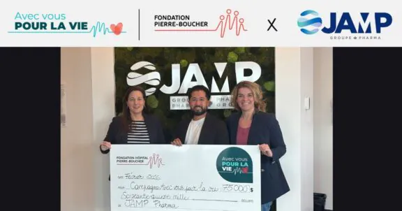 Le Groupe JAMP Pharma remet 75 000$ à la Fondation Hôpital Pierre-Boucher